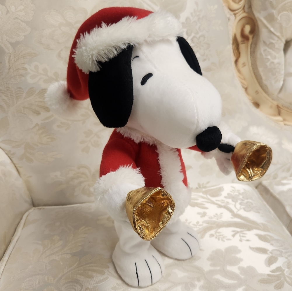 Hallmark Snoopy Peanuts 14" Plush Animated Dancing Bell Ringer Musical